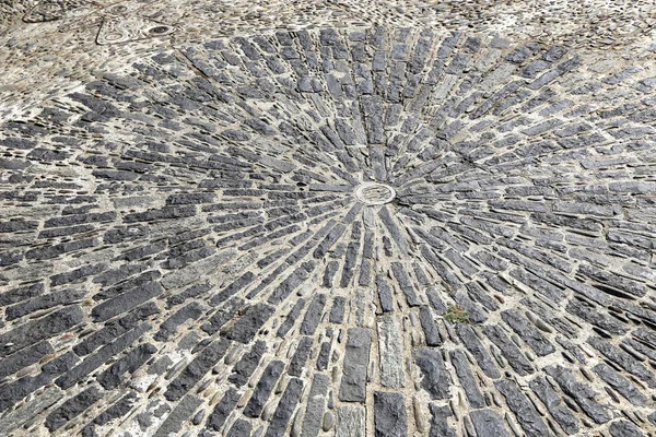 Closeup of patterned walkway texture — Stock Photo, Image