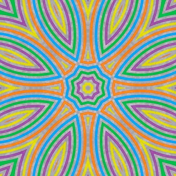 Abstracte concentrisch patroon van kleurrijke lijnen — Stockfoto
