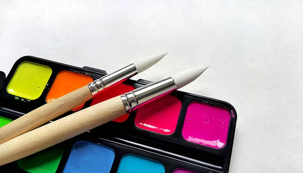 Tools for watercolor drawing — Stock Photo, Image