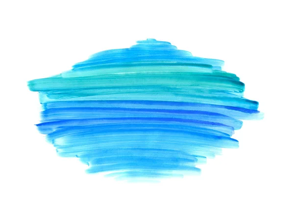 Forma de tinta azul e verde brilhante no fundo branco — Fotografia de Stock