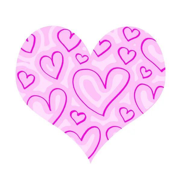 Pink heart with abstract pattern — Stock Photo, Image