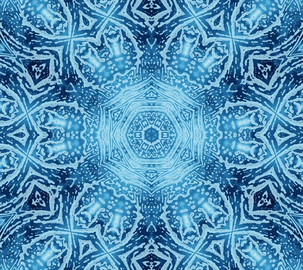 Leuchtend blaues abstraktes konzentrisches Muster — Stockfoto