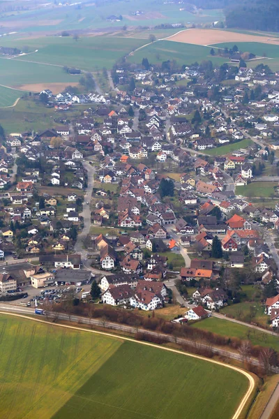 Die Luftaufnahme der Schweiz bei Zürich — Stockfoto