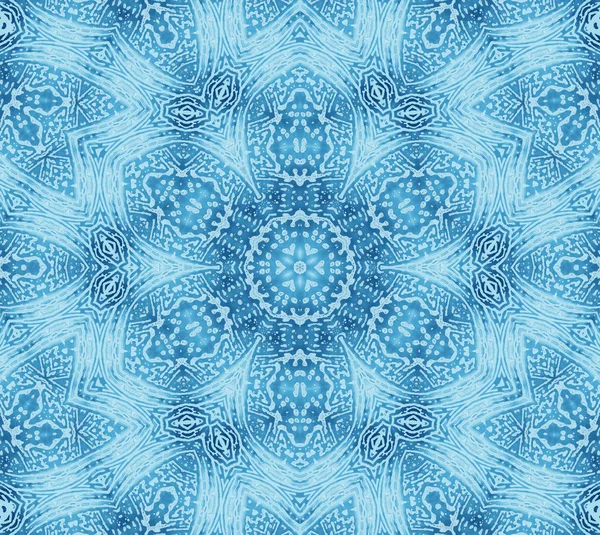 Leuchtend blaues abstraktes konzentrisches Muster — Stockfoto