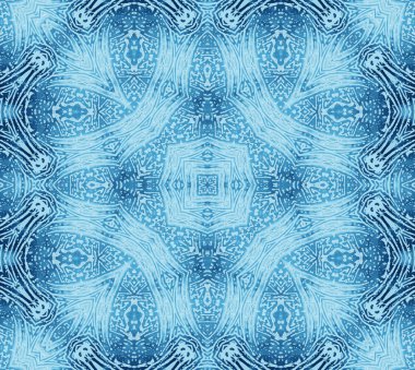 Parlak mavi soyut konsantrik desen