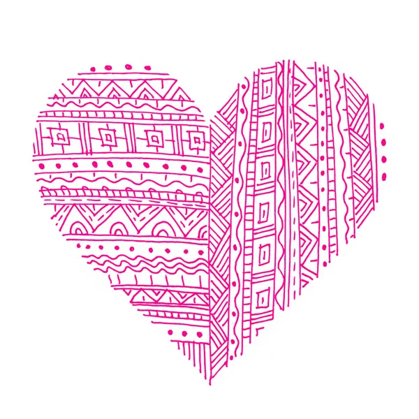 Символ розовой любви с абстрактным рисунком — стоковое фото