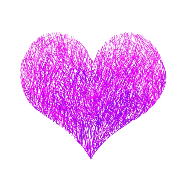 Abstrakte leuchtend rosa und lila Herz — Stockfoto