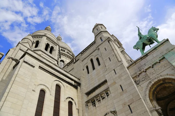Pohled z úhlu z baziliky Sacre Coeur, Paříž, Francie — Stock fotografie