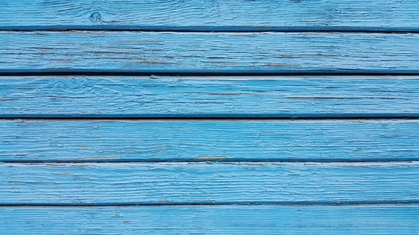 Textuur van oude houten blauw hek — Stockfoto