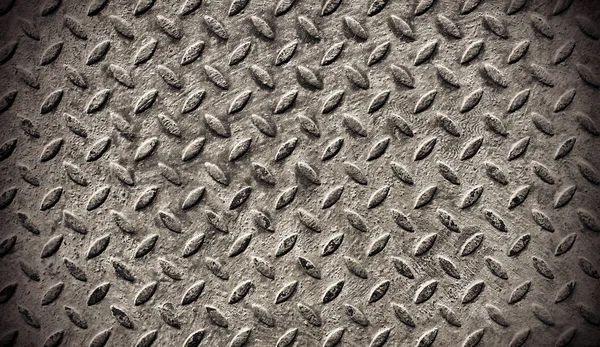 Texture of old metal diamond plate — Stock Photo, Image