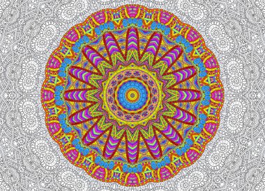 Yarım boyalı anahat desen