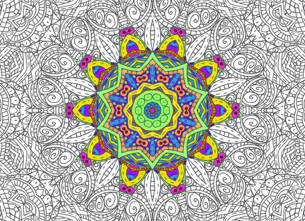 Yarım boyalı anahat desen 