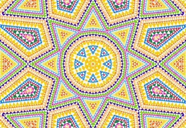 Parlak soyut renkli konsantrik desen