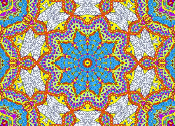 Soyut yarım boyalı anahat desen