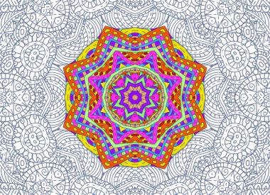 Yarım boyalı anahat desen