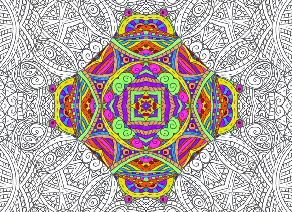 Yarım boyalı anahat desen 