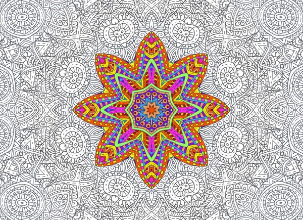 Yarım boyalı anahat desen 