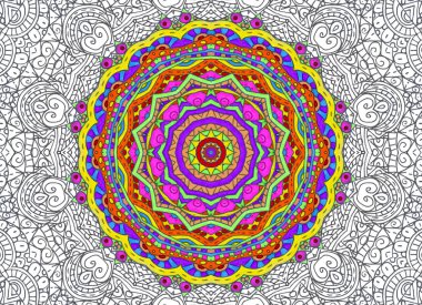 Yarım boyalı anahat desen 