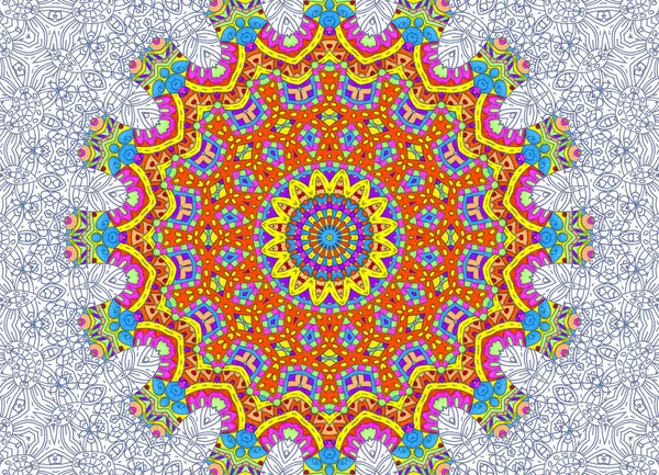 Soyut yarım boyalı anahat desen