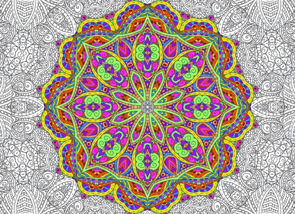 Yarım boyalı anahat desen 