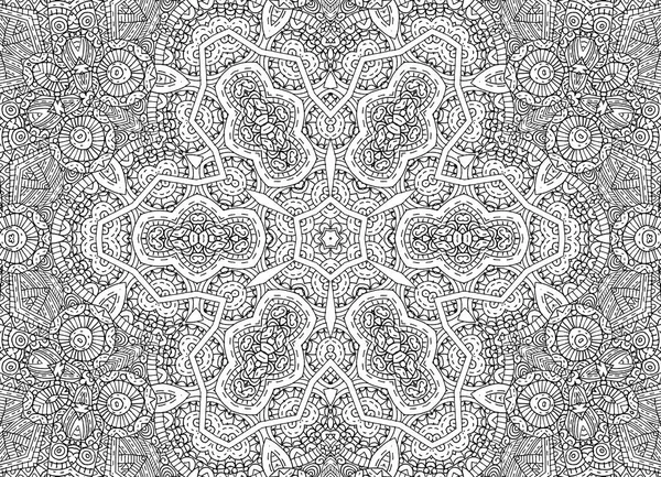 Abstrakt svartvitt koncentriska kontur mönster — Stockfoto