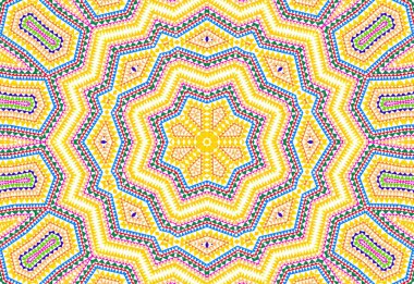 Parlak soyut renkli konsantrik desen