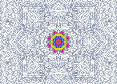 Yarım boyalı anahat desen