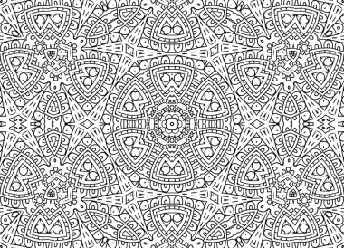 Siyah ve beyaz soyut anahat desen