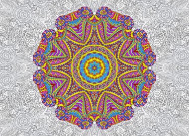 Yarım boyalı anahat desen