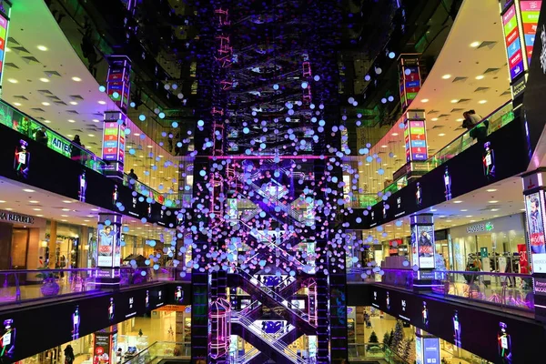 Futuristic design of the atrium in the shopping center European — Stock Photo, Image