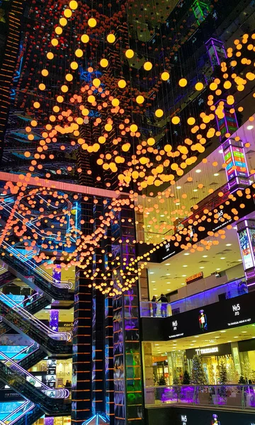 Futuristic design of the atrium in the shopping center European — Stock Photo, Image