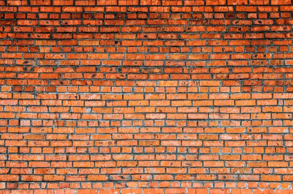 Red brick wall, grunge texture — Stock Photo, Image