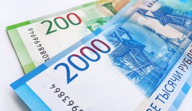 Yeni Rus parası Close-Up