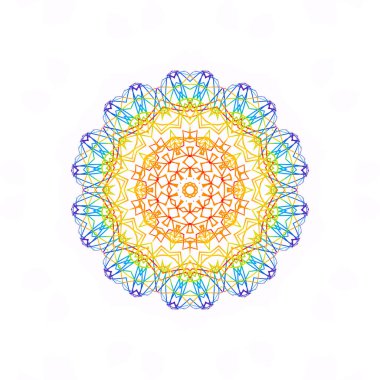 Beyaz arka plan üzerinde parlak soyut konsantrik şekli