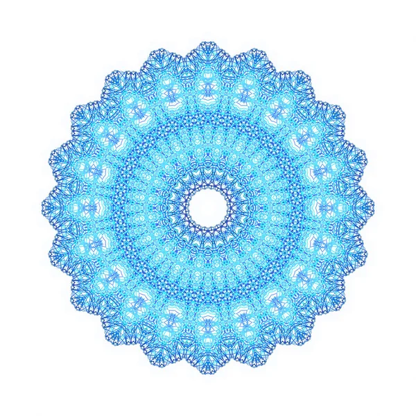 Blue abstract concentric shape on white background — Stock Photo, Image