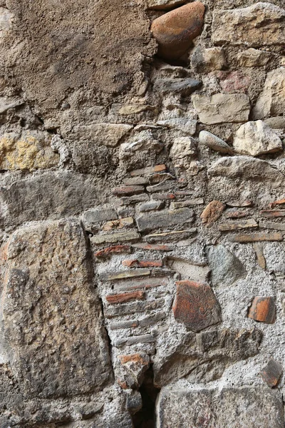 Struktura staré zdi z kamení a cihel — Stock fotografie