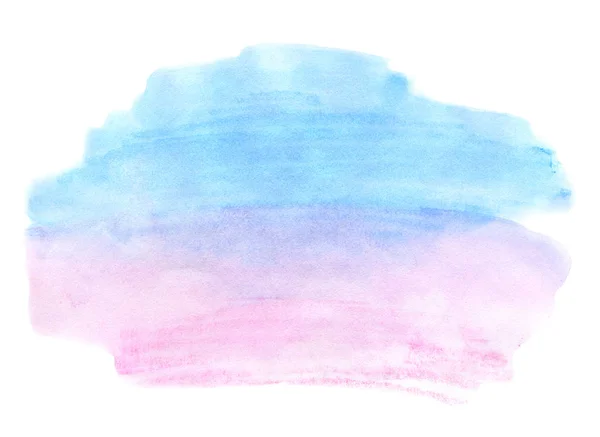 Textura aquarela azul e rosa sobre fundo branco — Fotografia de Stock