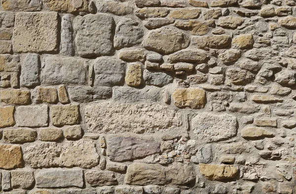 Oude stenen muurtextuur, Carcassonne, Frankrijk — Stockfoto