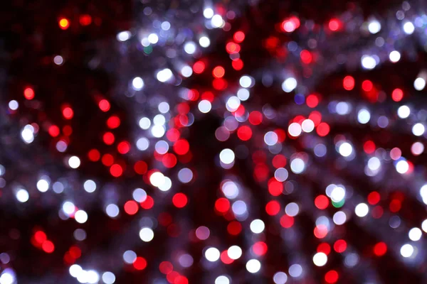 Barevné slavnostní rozmazané světla vánočních dekorací — Stock fotografie