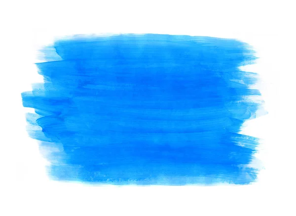 Яскраво-синя текстура фарби на білому тлі для дизайну — стокове фото