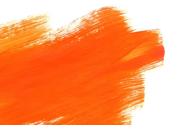 Oranje met de hand getekend textuur op witte achtergrond — Stockfoto