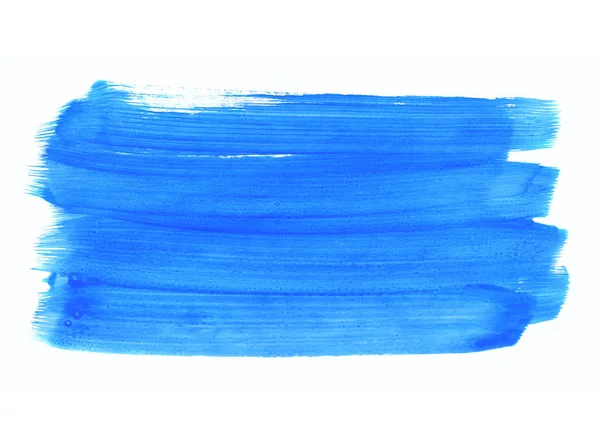 Синя текстура намальованої руки на білому тлі — стокове фото