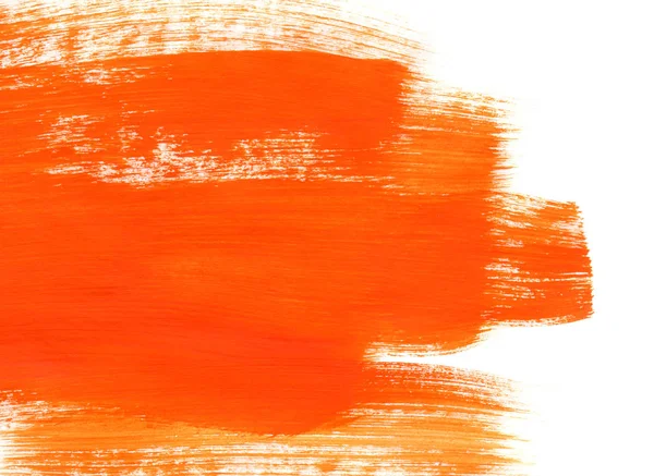 Orange hand dras konsistens på vit bakgrund — Stockfoto