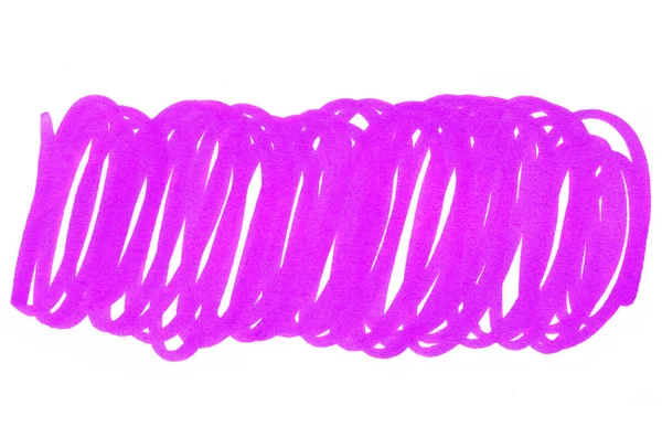 Textura dibujada a mano púrpura brillante abstracta en blanco — Foto de Stock