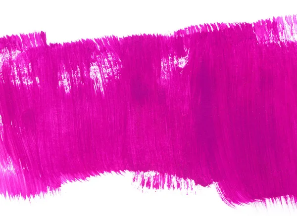 Pink hand drawn paint texture on white background — Stock Photo, Image