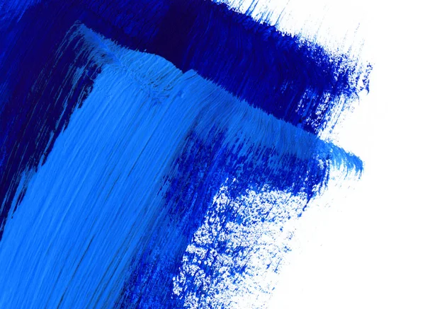 蓝白相间的手绘颜料背景 — 图库照片