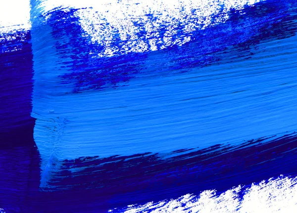 Fondo de pintura dibujado a mano azul y blanco — Foto de Stock