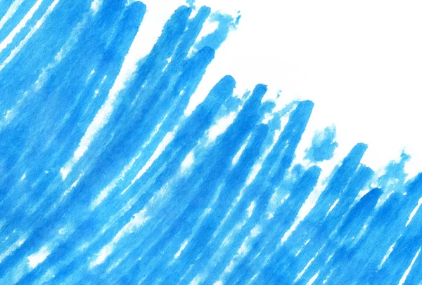 Textura dibujada a mano azul brillante abstracta en blanco —  Fotos de Stock