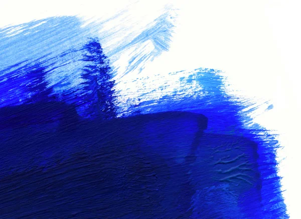 Kék-fehér kézzel rajzolt festék háttér — Stock Fotó