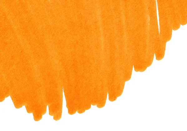 Textura desenhada à mão laranja abstrata sobre fundo branco — Fotografia de Stock